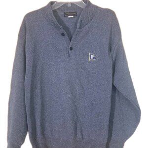 Andrew Rohan 90's Vintage Men's Blue V Neck Sweater Medium. HL193